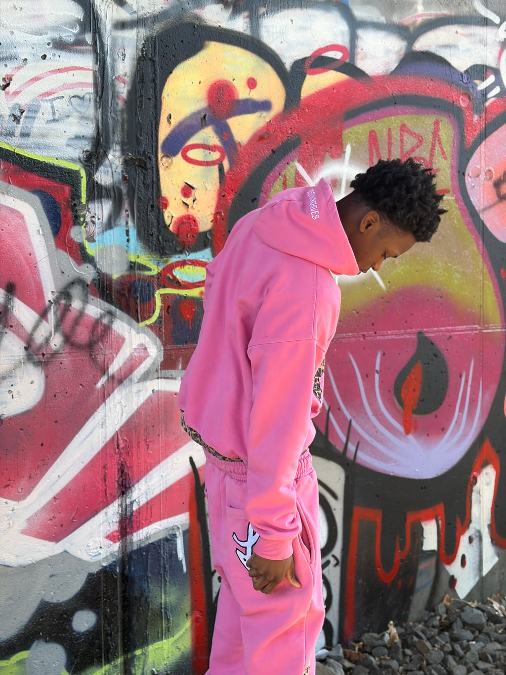 pink cheetah print sweat suit